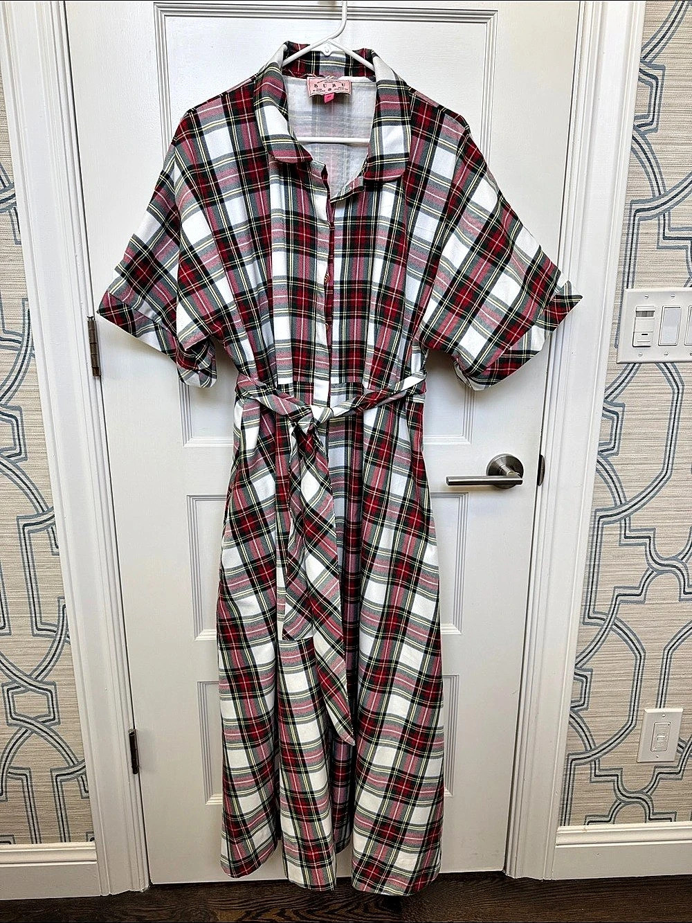 Buru The Donna Day Gown Tartan Maxi Dress